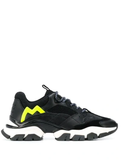 Shop Moncler Running Sneakers In Black