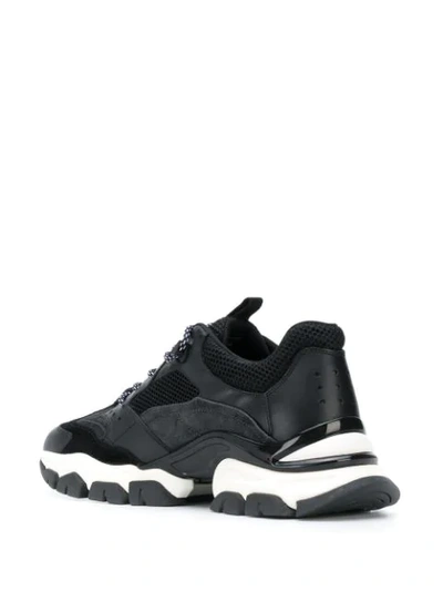 Shop Moncler Running Sneakers In Black