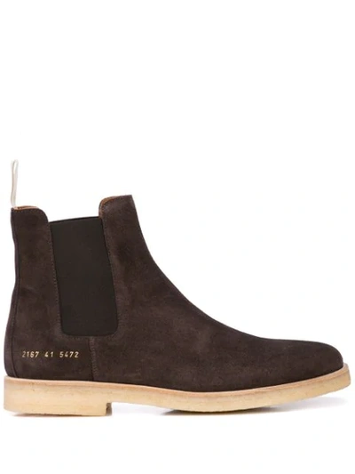COMMON PROJECTS COMMON PROJECTS 2167 WASHED BLACK FURS & SKINS->SUEDE - 棕色
