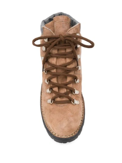 Shop Andrea Ventura Lace-up Ankle Boots In Neutrals