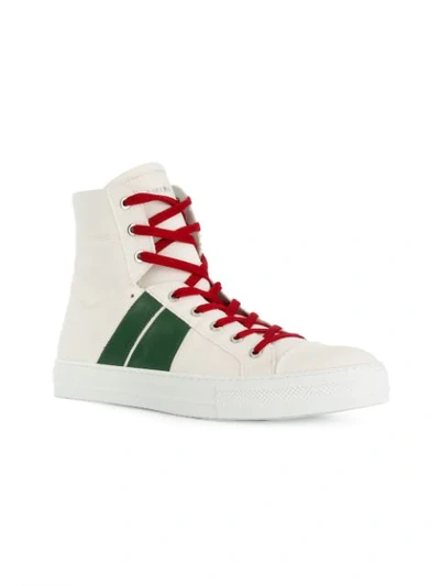 Shop Amiri Sunset Canvas Sneakers In White