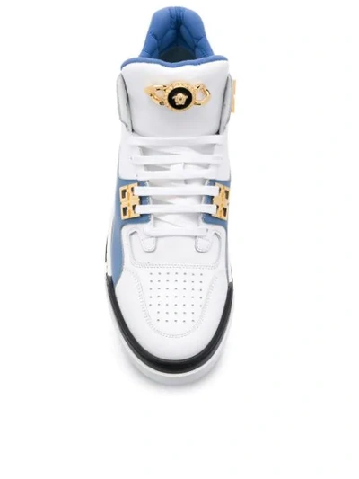 Shop Versace Atlas Sneakers In White