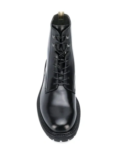 Shop Officine Creative Ankle Lace-up Boots In Nero