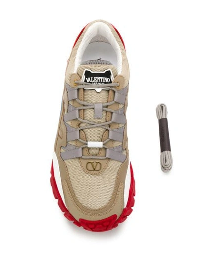Shop Valentino Climber Sneakers In Brown
