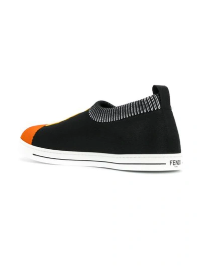 Shop Fendi Love  Slip-on Sneakers - Black