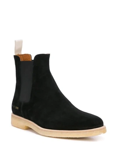 Shop Common Projects Elasticated Side Panel Boots In Black