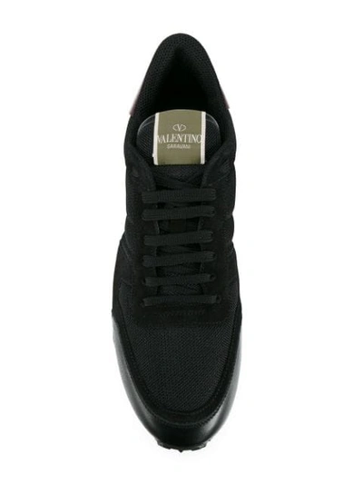 Shop Valentino Rockrunner Sneakers In Black