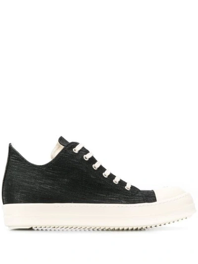 Shop Rick Owens Drkshdw Denim Low-top Sneakers In Black