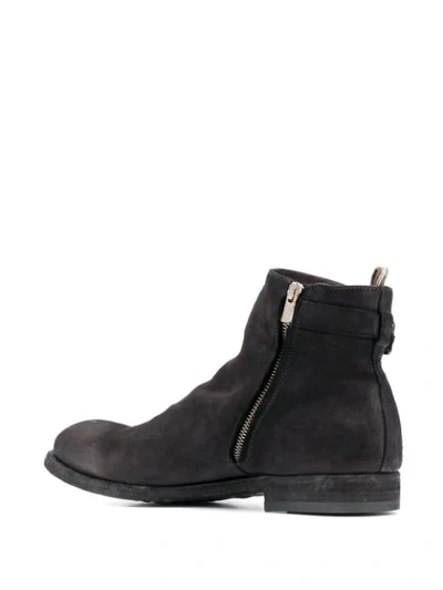 Shop Officine Creative Side Buckle Boots In Brown