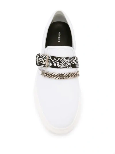 Shop Amiri Slip-on-sneakers Mit Bandana In White