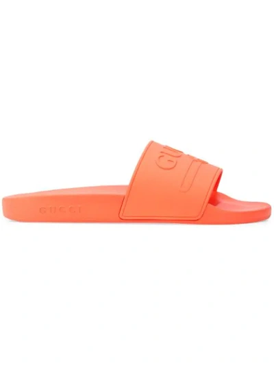 Shop Gucci Slides In Orange