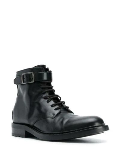 Shop Saint Laurent Army Stud Detailed Boots In Black