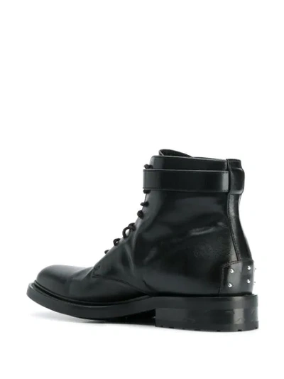 Shop Saint Laurent Army Stud Detailed Boots In Black