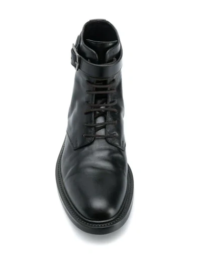 Shop Saint Laurent Army Stud Detailed Boots In Black