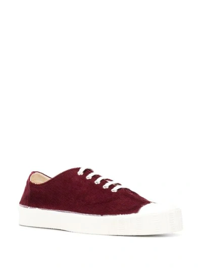 Shop Comme Des Garçons Shirt Two Tone Low Top Sneakers In Red