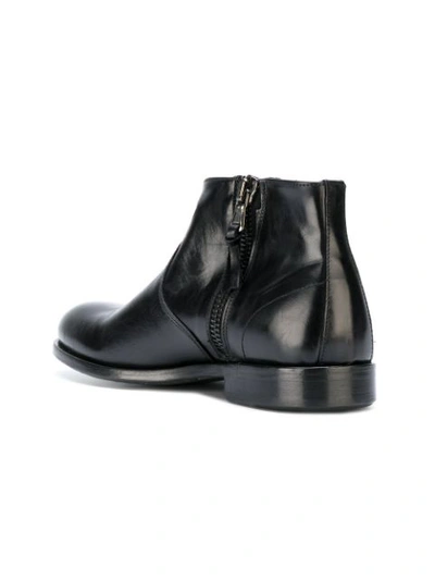 Shop Le Qarant Zipped Chelsea Boots In Black