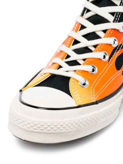 Converse Archive Prints Remixed Chuck 70 Hi Flame Print Sneakers In Black