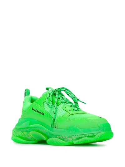 BALENCIAGA TRIPLE S SNEAKERS - 绿色