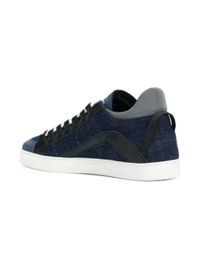 Shop Dsquared2 Denim Barney Sneakers - Blue