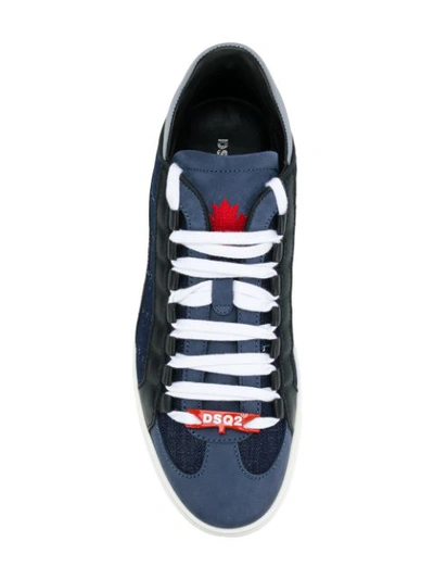 Shop Dsquared2 Denim Barney Sneakers - Blue