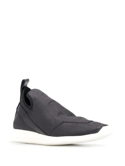 RICK OWENS DRKSHDW NEW RUNNER SLIP-ON SNEAKERS - 黑色