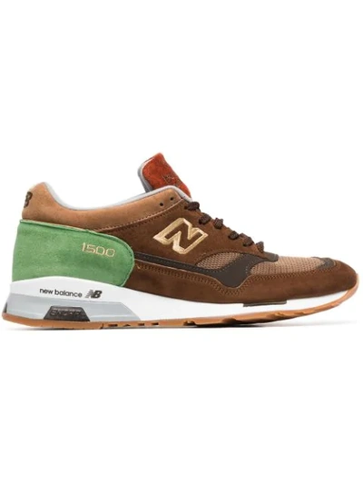 Shop New Balance Brown And Green Msx90bg Leather And Suede Sneakers