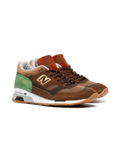 Shop New Balance Brown And Green Msx90bg Leather And Suede Sneakers