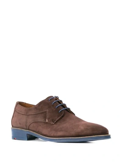 Shop Lloyd Contrast Sole Derby Shoes In Brown