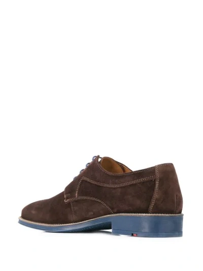 Shop Lloyd Contrast Sole Derby Shoes In Brown