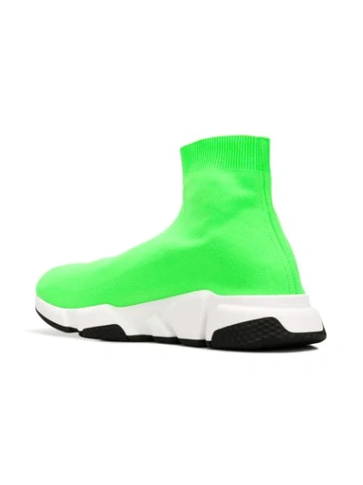 Shop Balenciaga Speed Sneakers In Green