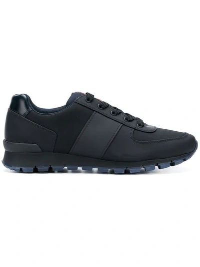 Shop Prada Match Race Sneakers In Black