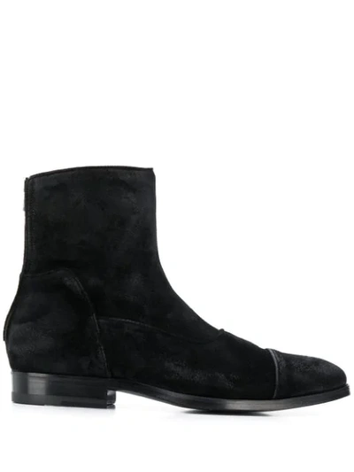 Shop Tagliatore Suede Ankle Boots In Nero