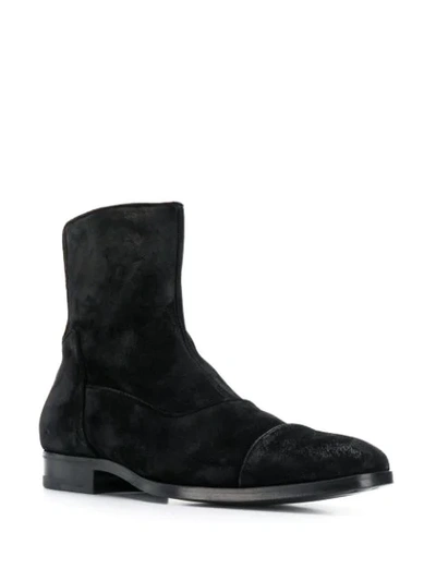 Shop Tagliatore Suede Ankle Boots In Nero