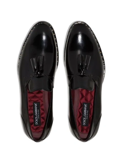 Shop Dolce & Gabbana Naples Tassel Loafers In Black