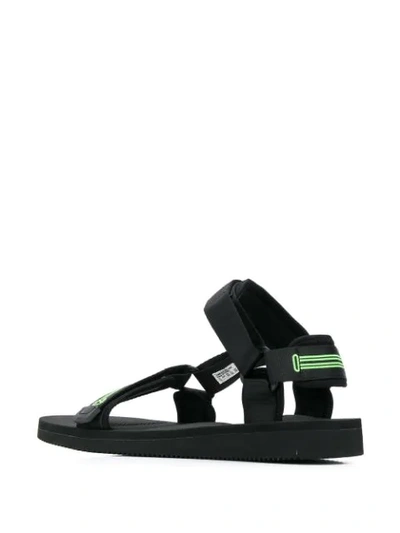 Shop Suicoke Double Strap Sandals In Black