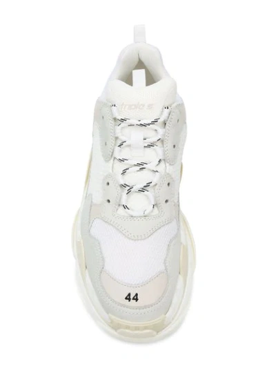 Shop Balenciaga Triple S Sneakers In White