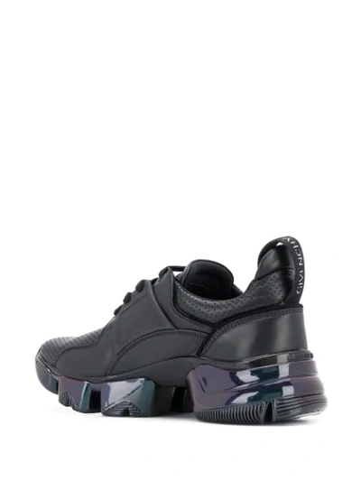 Shop Givenchy Jaw Iridescent Low Top Sneakers In Black