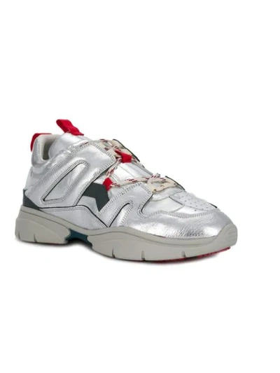 Shop Isabel Marant Kindka Sneakers In Silver