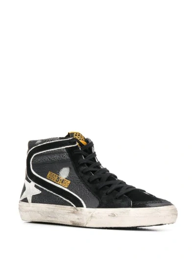 Shop Golden Goose Slide High-top Sneakers In Black