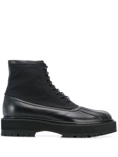 Shop Givenchy Camden Lace-up Boots In Black