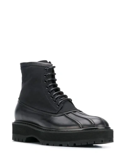 Shop Givenchy Camden Lace-up Boots In Black