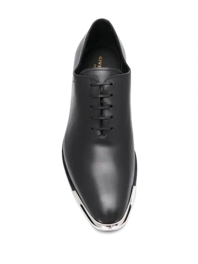 Shop Givenchy Metal Tip Oxford Shoes In Black