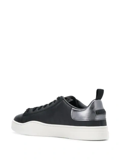 Shop Diesel Perforated Sneakers In Black