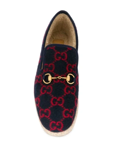 Shop Gucci Double G Espadrilles In Blue