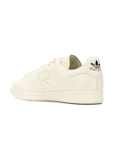Shop Adidas Originals White X Raf Simons Stan Smith Leather Sneakers In Neutrals