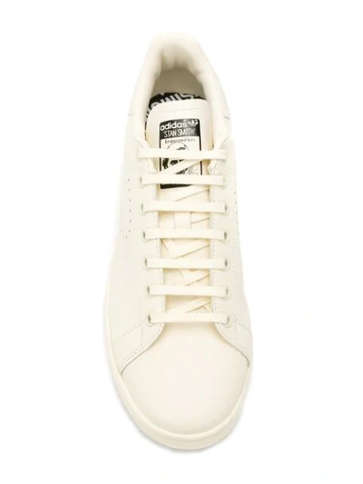 Shop Adidas Originals White X Raf Simons Stan Smith Leather Sneakers In Neutrals