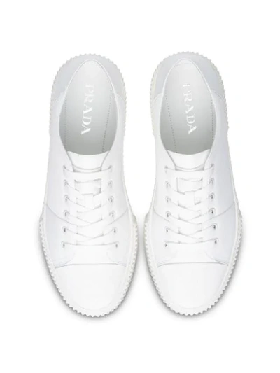 Shop Prada Low Top Sneakers - White