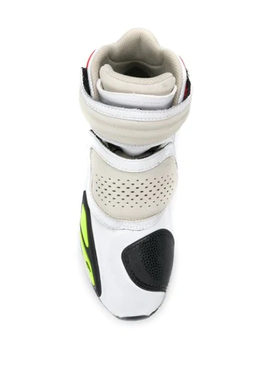 Shop Diesel Perforated Hi-top Sneakers In Grey