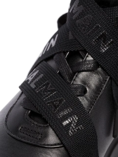Shop Balmain B-troop High-top Sneakers In Black