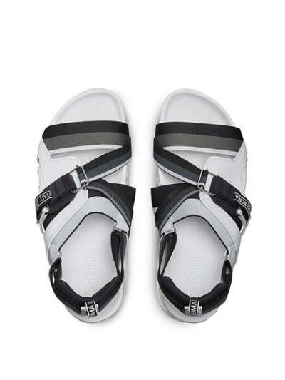 Shop Fendi Tpu Sandals In White